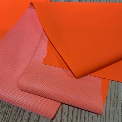 PU PVC Waterproof Coated Fabric, Bahan Lapisan Poliester 48 '' Kulit Buatan